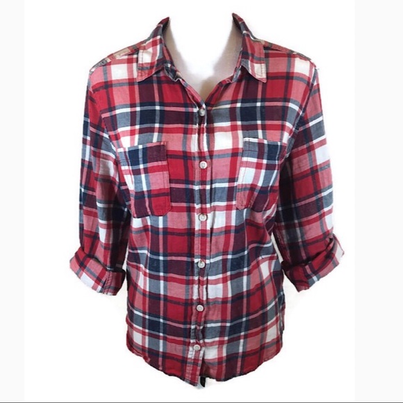 Universal Thread L Plaid Button Down - Picture 1 of 3